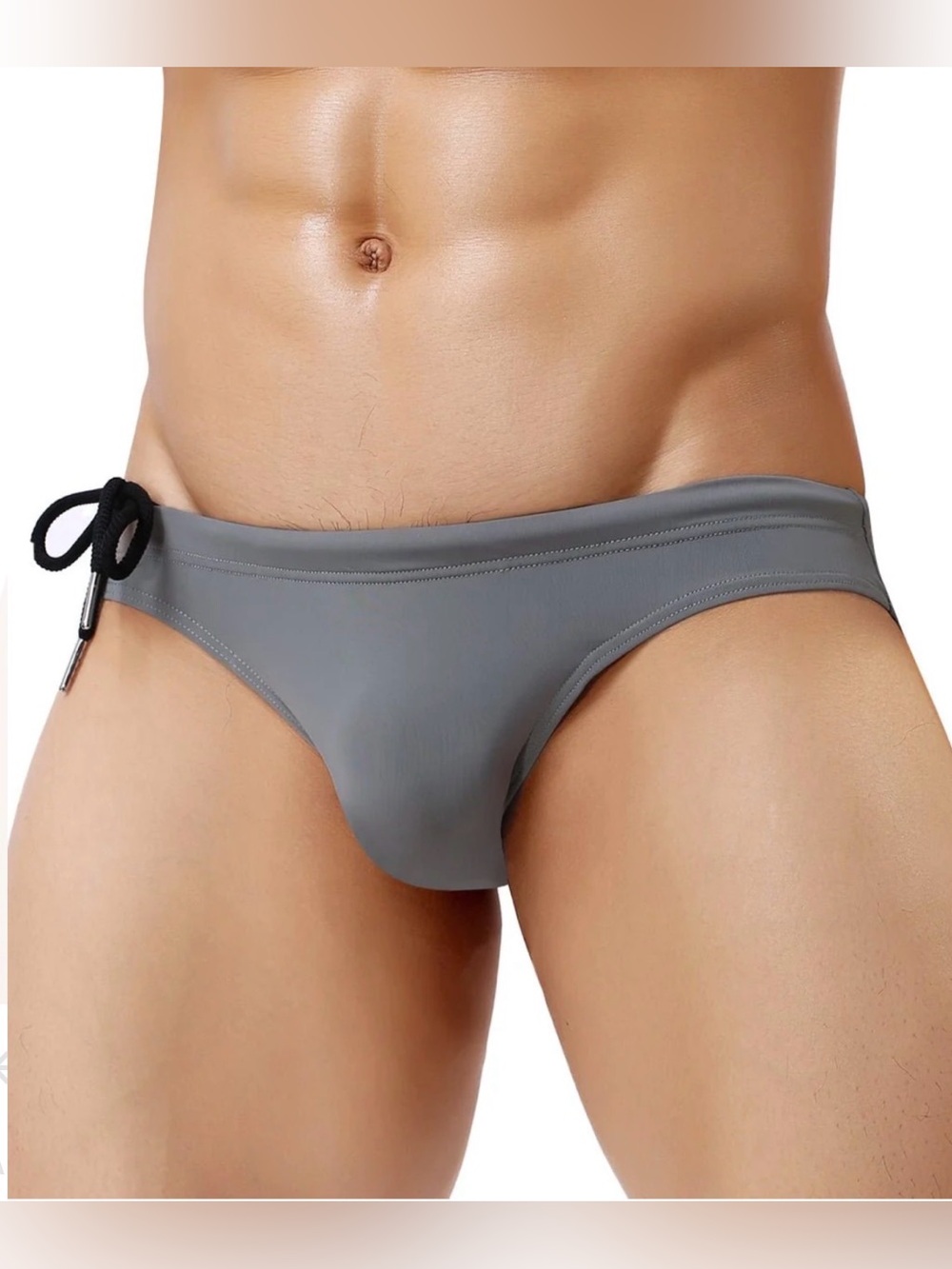 Arjen Kroos Men's Swim Briefs Swimsuit, Color Grey, Size XXL